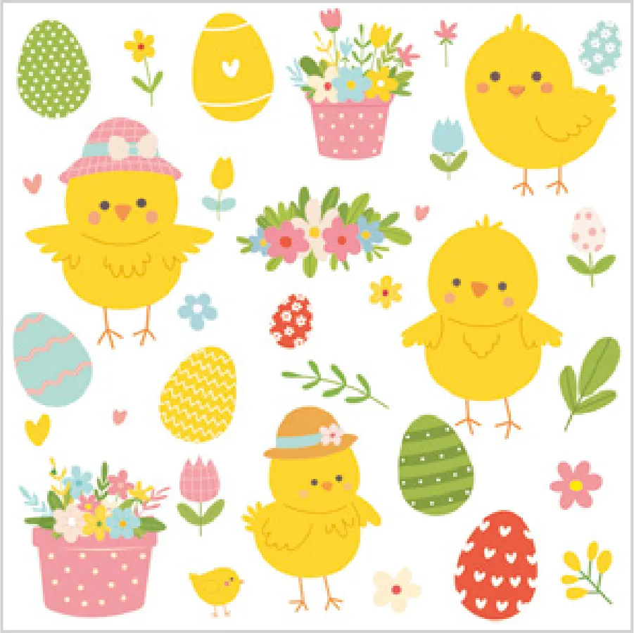 Collage de Pascua con Pollitos Alegres · SD_WL_013401