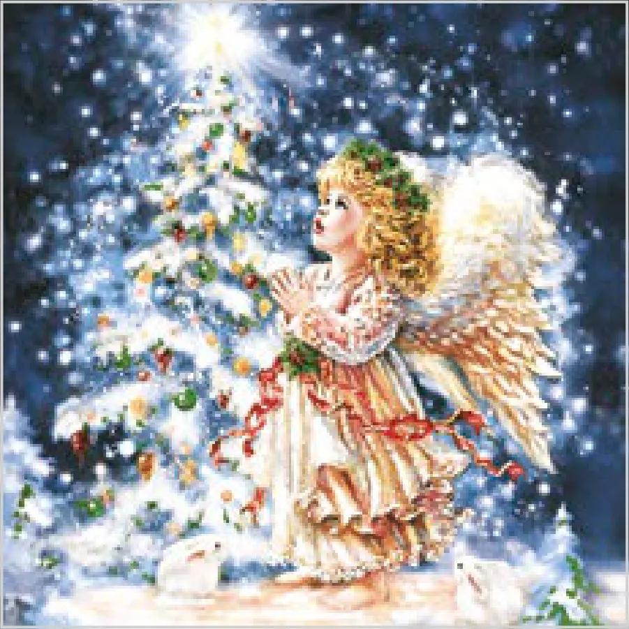 Ángel de Navidad y Conejos · SL_GW_018601