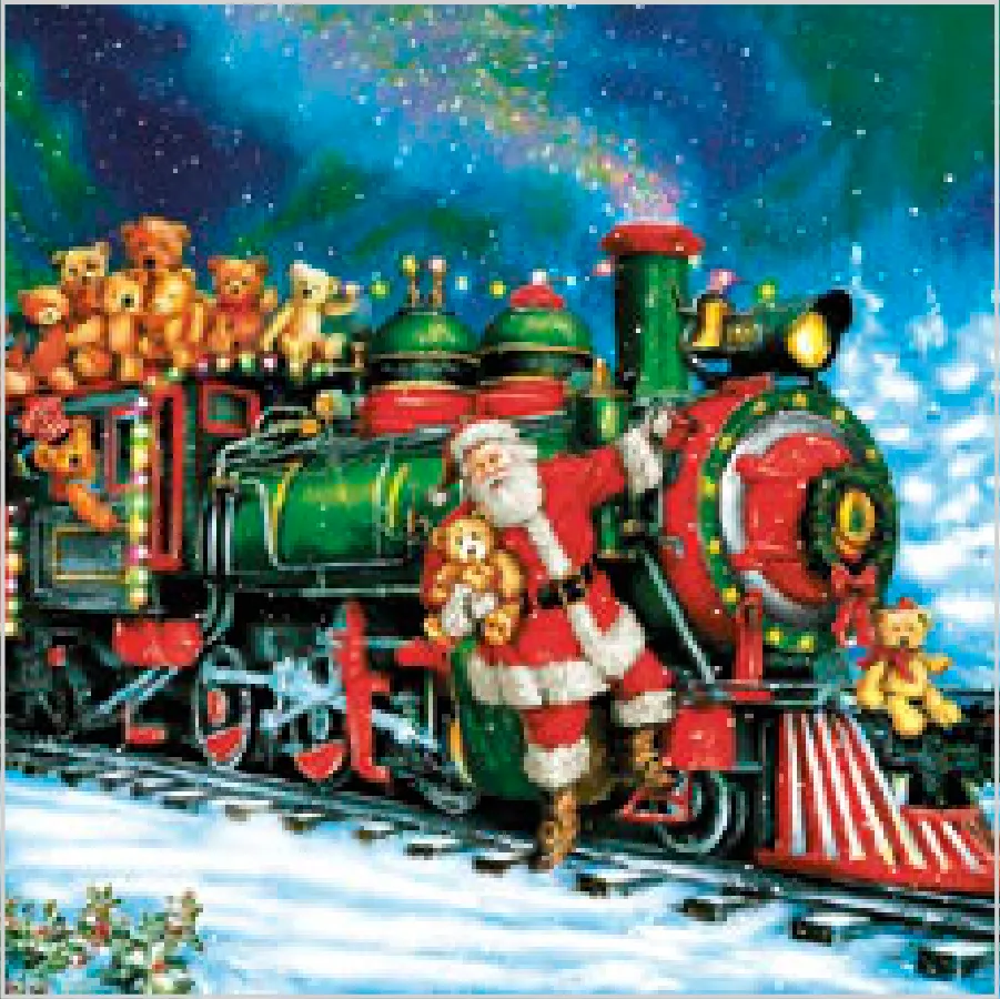 Tren de Papá Noel y Ositos de Peluche · SL_GW_021901
