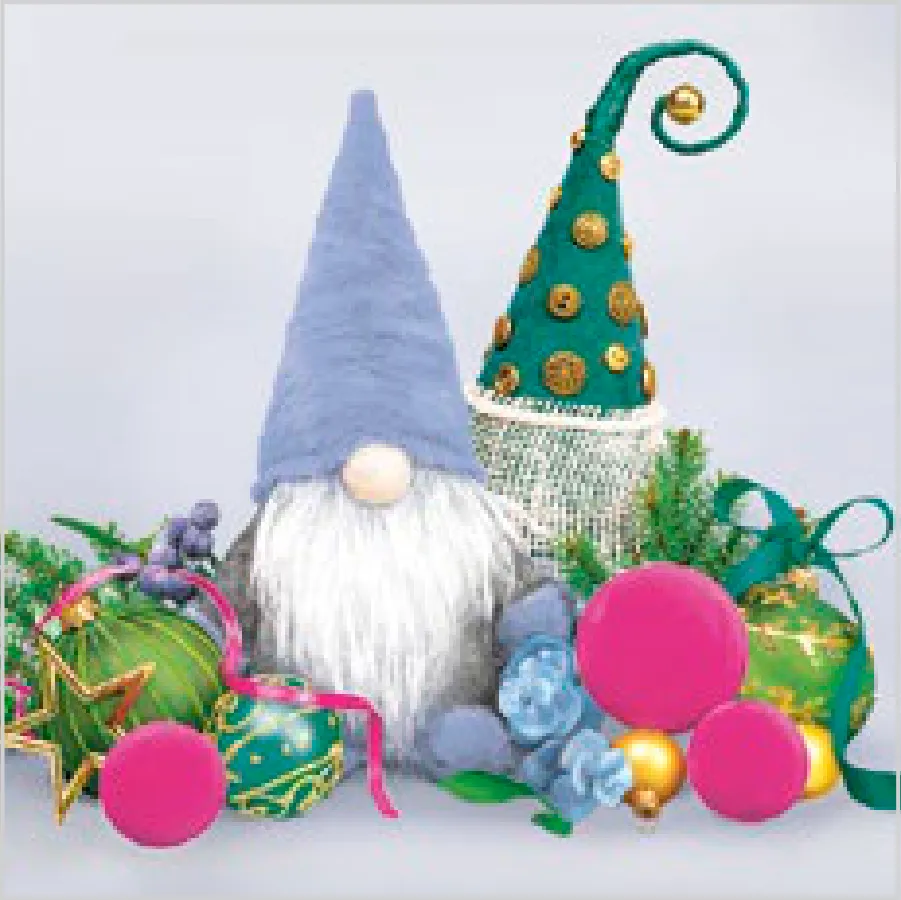 Gnomo entre Bolas Navideñas · SL_GW_024501