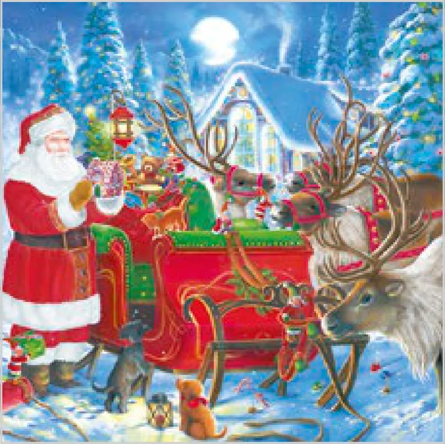 Papá Noel con Trineo y Renos · SL_GW_024801