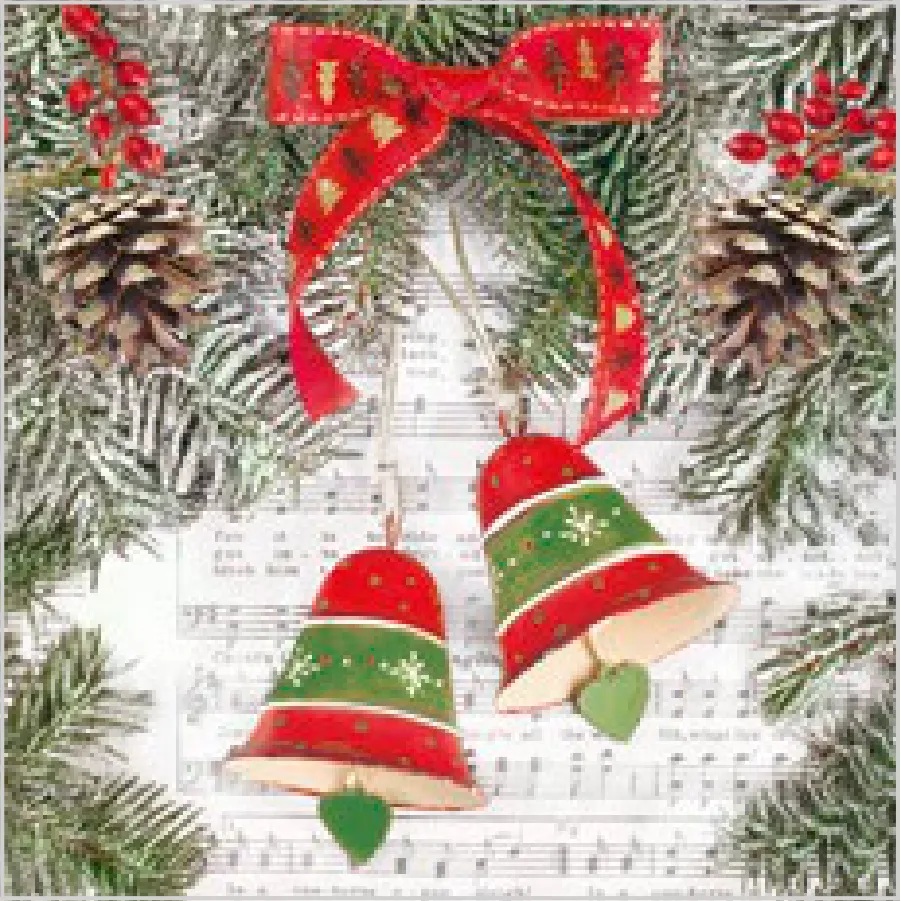 Campanas de Navidad sobre Notas Musicales · SL_GW_027201