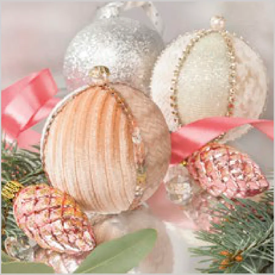 Bolas Navideñas de Terciopelo en Tonos Pastel · SL_GW_028401