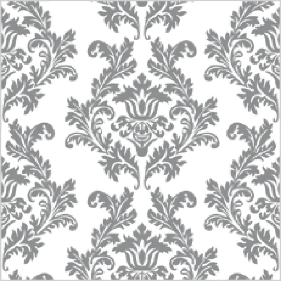 Estampado de Papel Pintado en Blanco y Plateado · SL_OG_001807