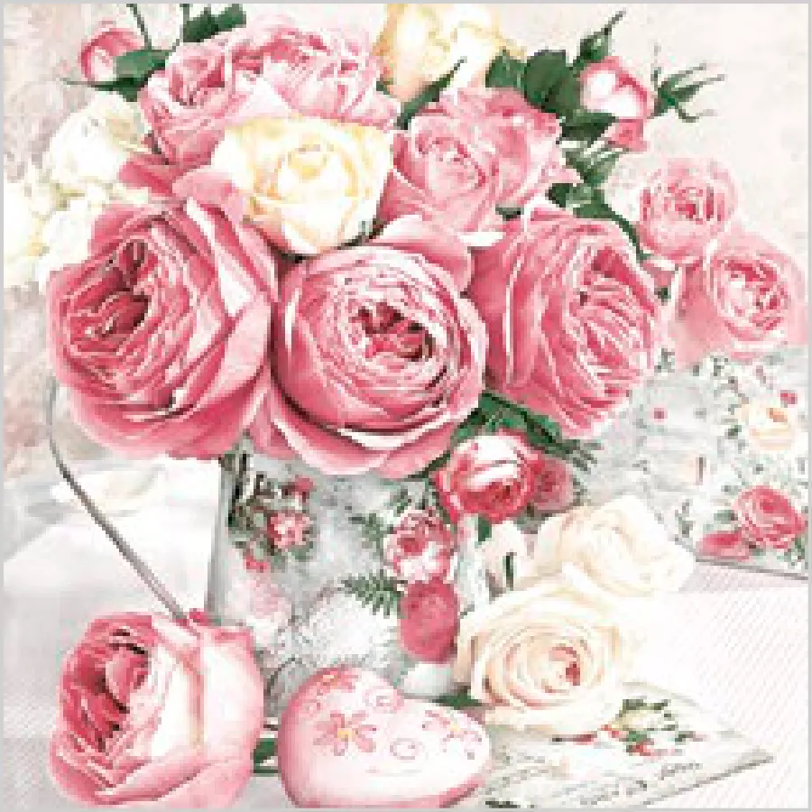 Rosas Rosas en Jarrón Vintage · SL_OG_048201