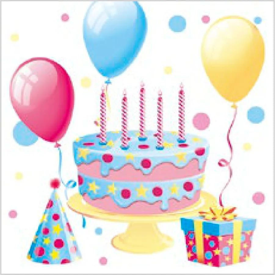 Tarta de Cumpleaños con Globos · SL_OG_053101