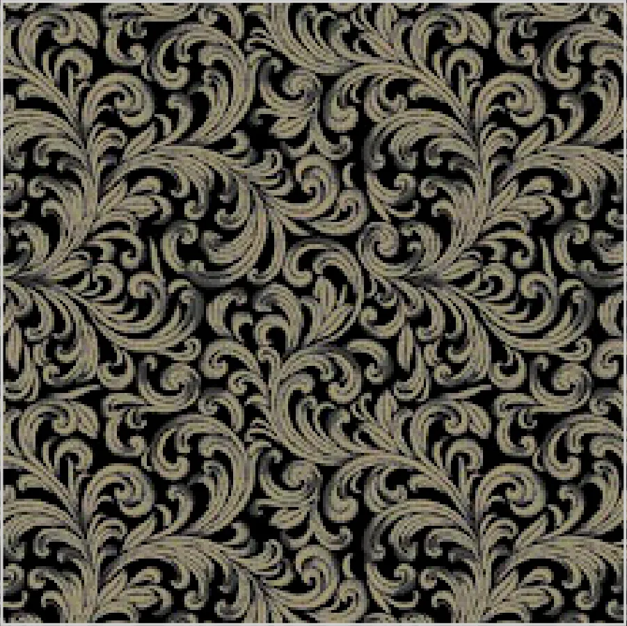 Estampado Ornamental en Negro y Dorado · SL_OG_054703