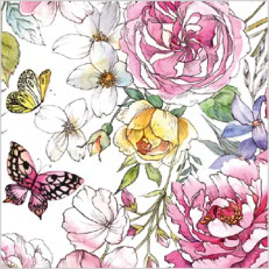 Rosas y Mariposas en Acuarela · SL_OG_055901