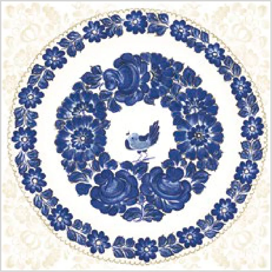 Plato de Loza Tradicional con Pájaro · SL_OG_061101
