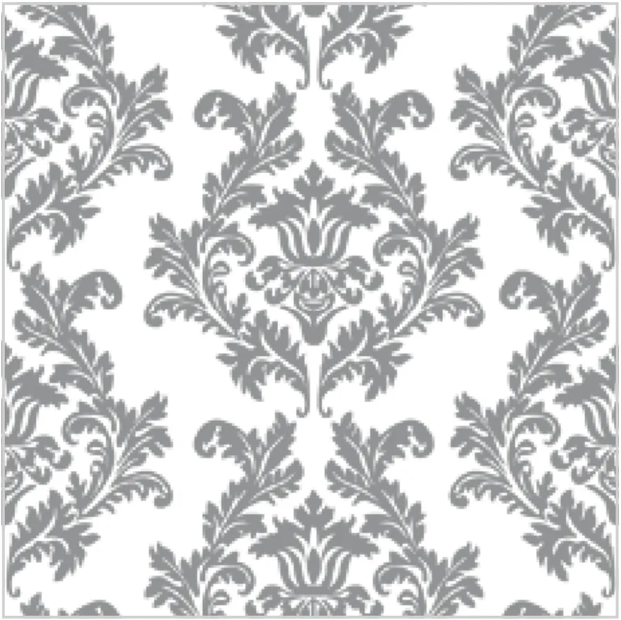 Estampado de Papel Pintado en Blanco y Plateado · SL_OG_001807