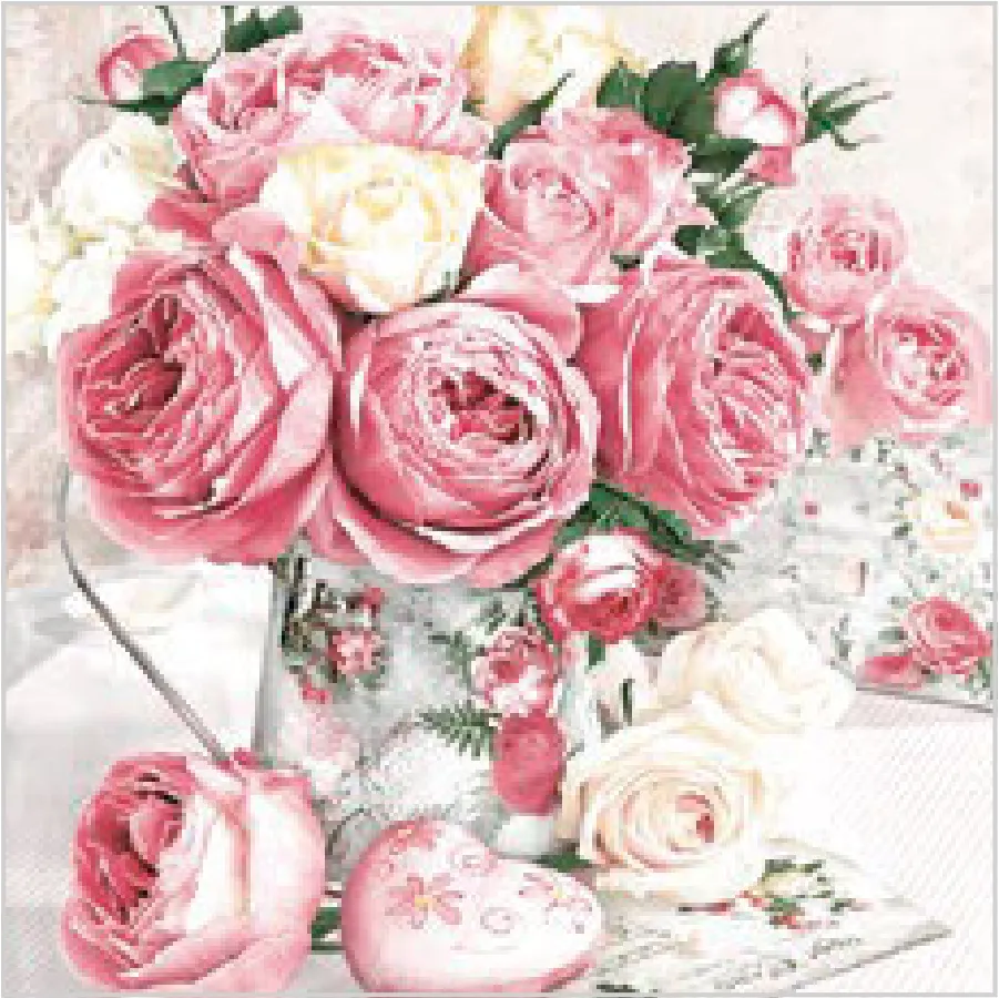 Rosas Rosas en Jarrón Vintage · SL_OG_048201