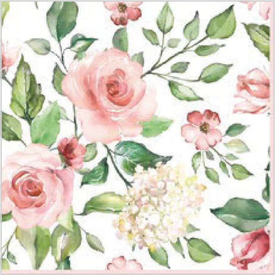 Rosas con Hortensia en Acuarela · SL_OG_052201
