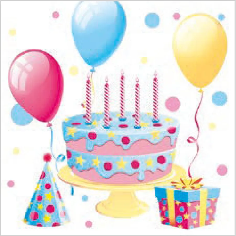 Tarta de Cumpleaños con Globos · SL_OG_053101