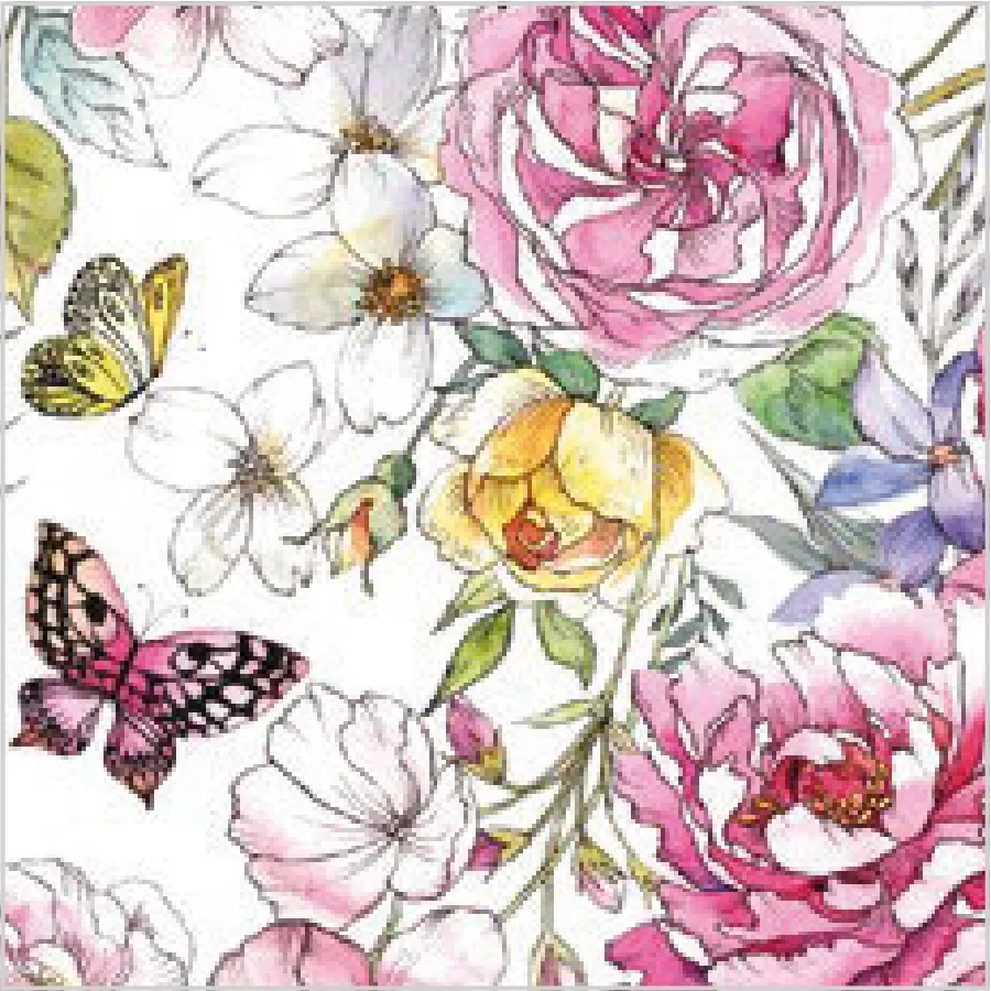Rosas y Mariposas en Acuarela · SL_OG_055901