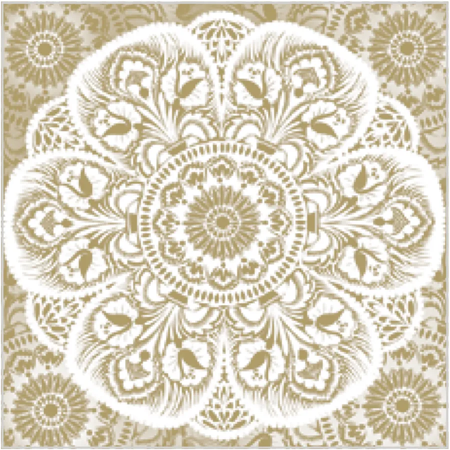 Recorte Tradicional Blanco sobre Dorado · SL_OG_058501