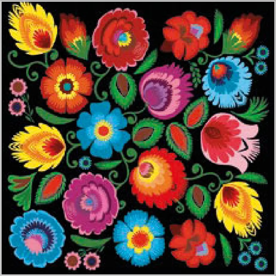 Recorte Tradicional Multicolor sobre Negro · SL_OG_058701