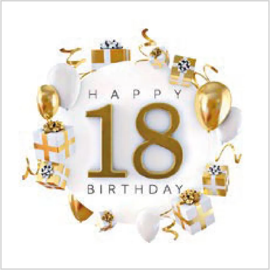 18.º Cumpleaños con Motivos Blancos y Dorados · SL_OG_063401
