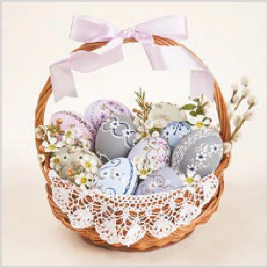 Cesta de Pascua Tradicional con Encaje · SL_WL_009201