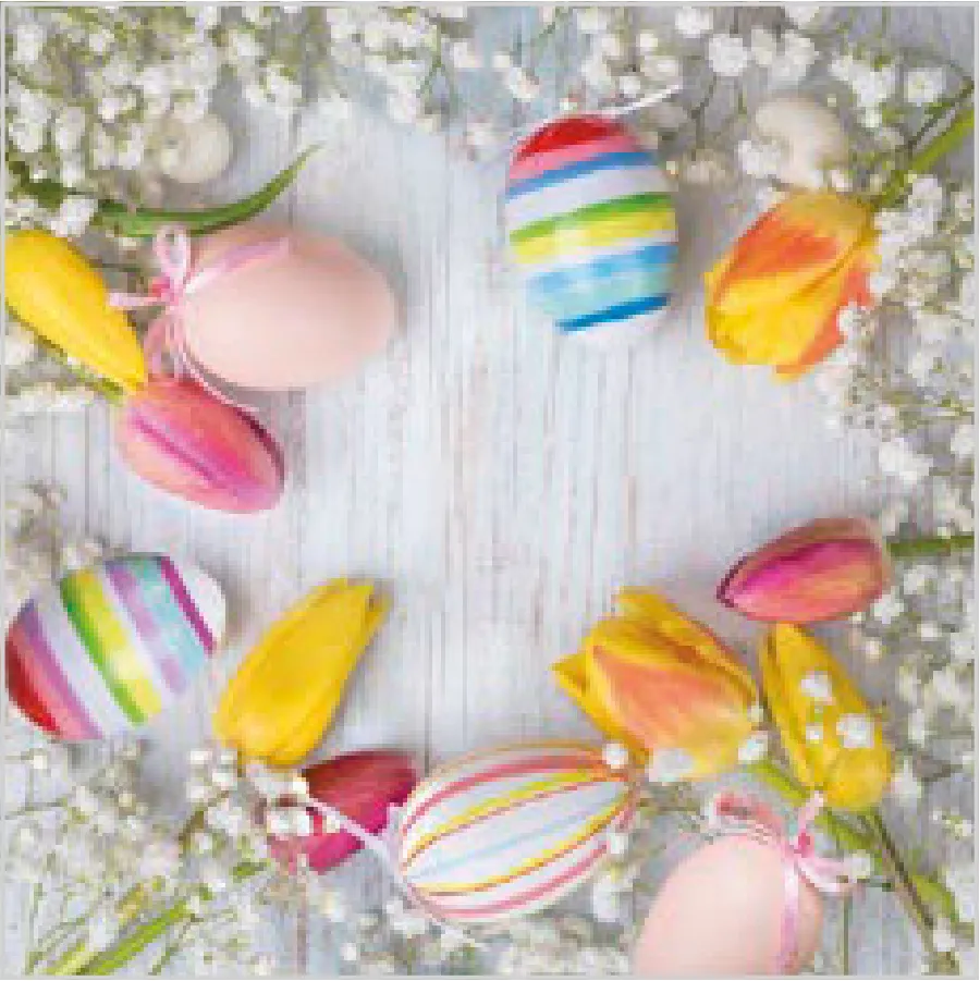 Huevos a Rayas con Tulipanes · SL_WL_013401